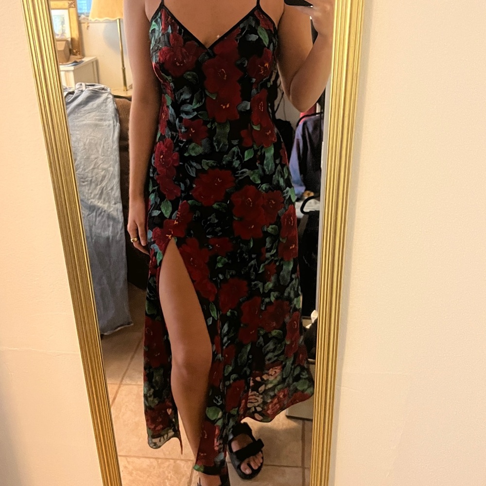 Vintage Gold Label Victoria’s Secret y2k semi sheer maxi slip peignoir dress